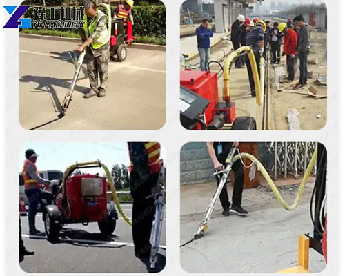 pavement crack repair machine application