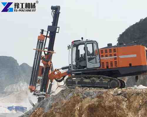 DTH machine in open pit
