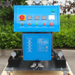 PU spray machine on roof