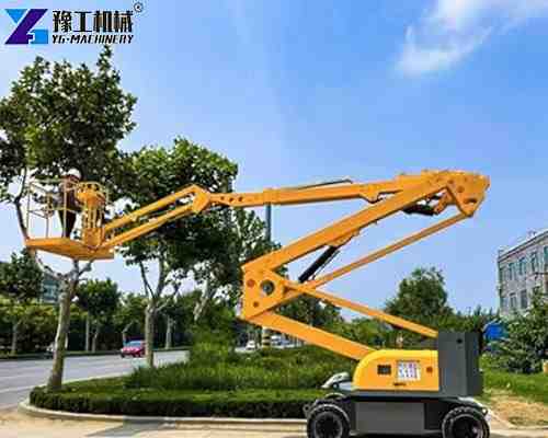 boom articulating lift in landscaping