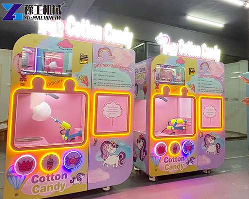 flower cotton candy vending machine