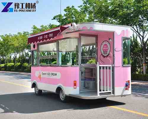 ice cream trailer in the market