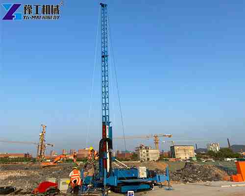 jet grouting machine in construction site