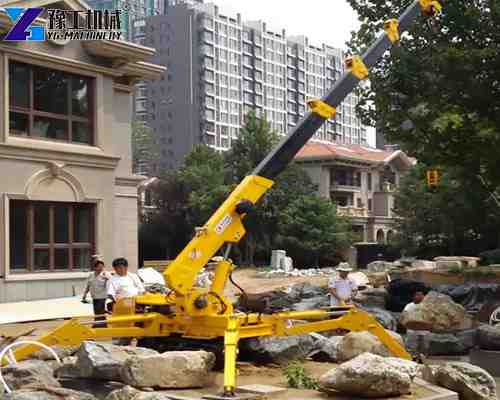 mini spider crane in landscape design