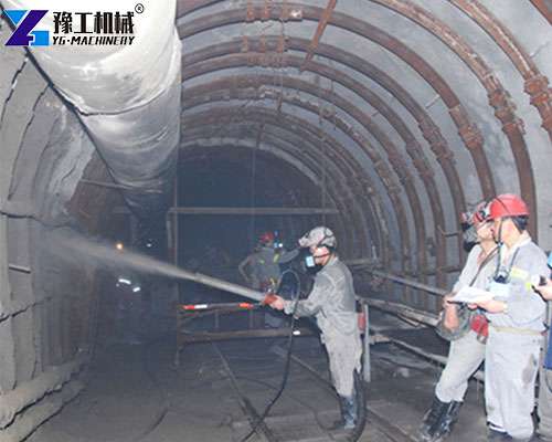 mortar spraying machine application