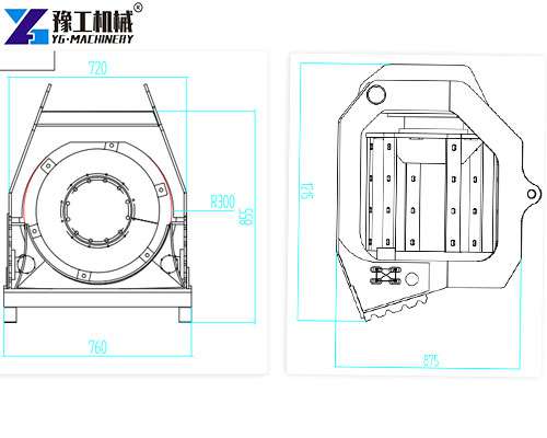 rotary screening bucket size