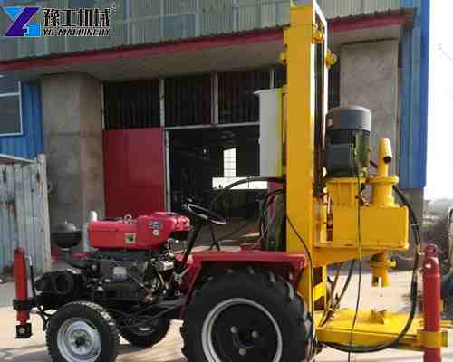water drilling trucks in farmland