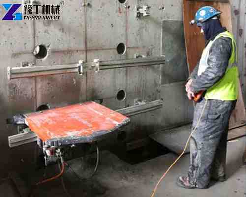 wire sawing in construction site
