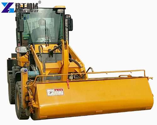 wheel loader road sweeper