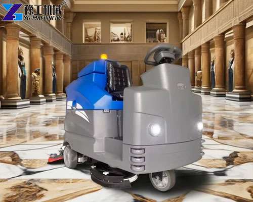 professional floor scrubber in hotel