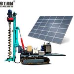 solar piling rig for ground mount