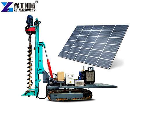 solar piling rig for ground mount