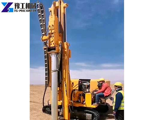 solar power foundation piling machine