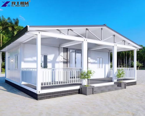 tiny container house at coastal lake