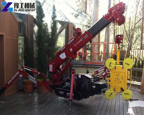 mini spider crane with glass curtain wall