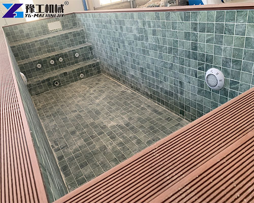 container pool with built in mosaic