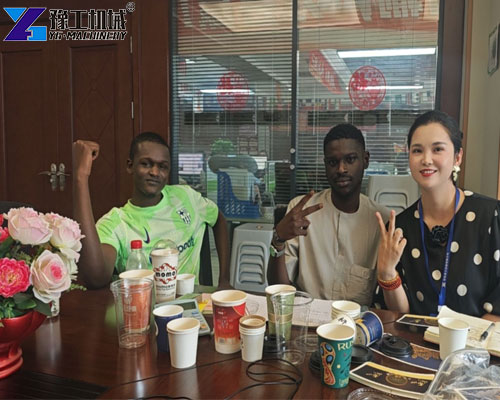 customers visit the paper cup machine factory
