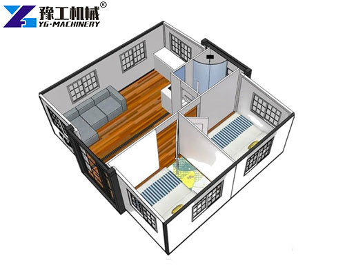 Interior of container tiny home with modern finishes