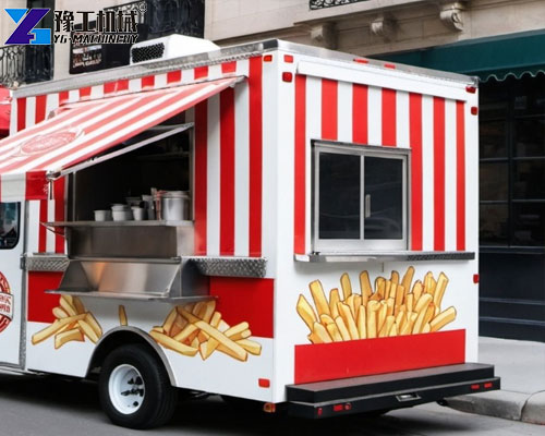 mobile french fries food cart