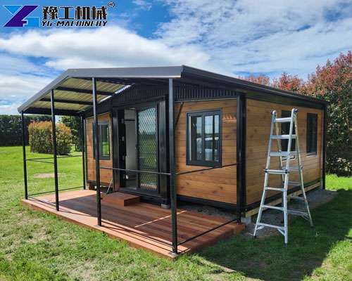 modern farmhouse container home with rustic wood finishes