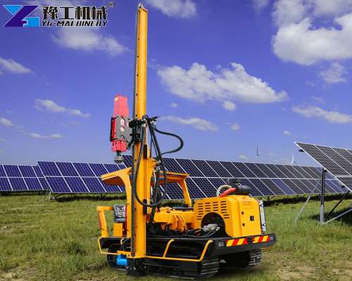 photovoltaic pile driver ensuring stable foundation for solar panels