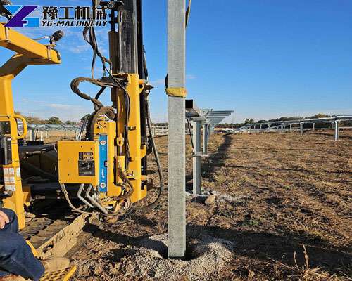 photovoltaic pile driver equipment supplied by YG for philippine solar projects