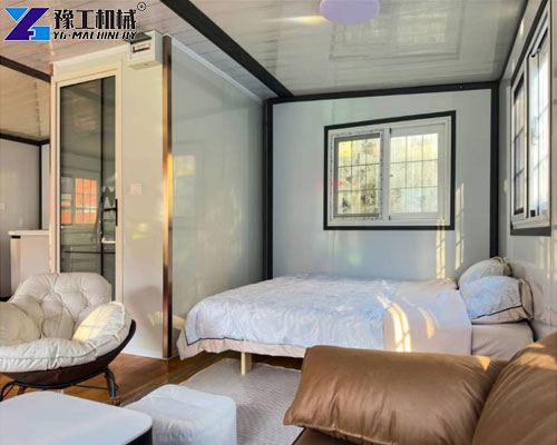 renovated bedroom interior of container house