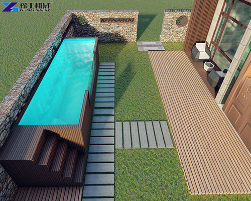 eco friendly above ground container pool design