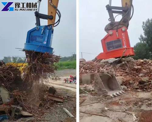 hydraulic magnet for excavator in scrap yard recycling