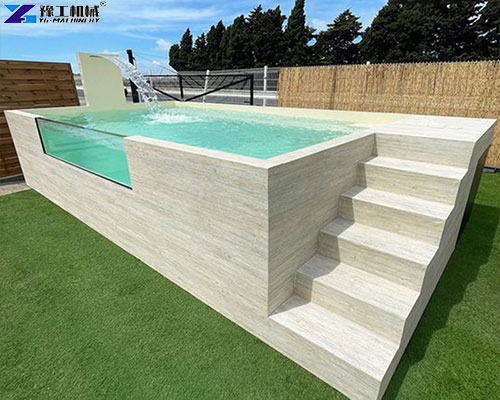luxury modular container pool with glass window