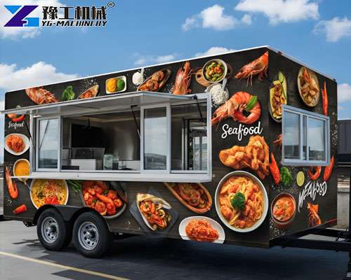 mobile seafood trailer used for outdoor catering events