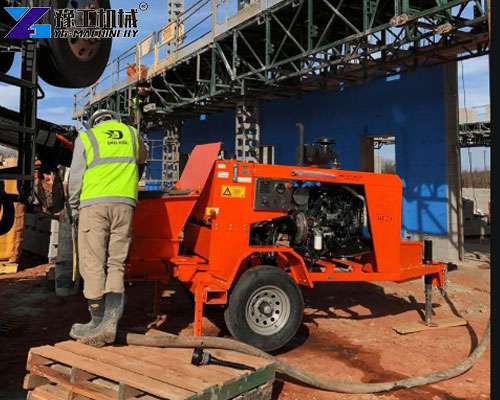 concrete and grout pump trailer