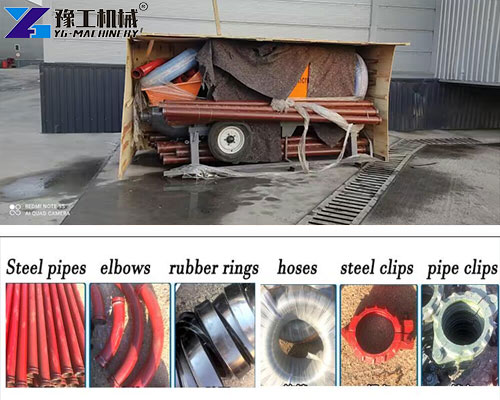 concrete pump shipping packaging details