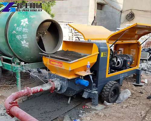 diesel engine concrete trailer pumps