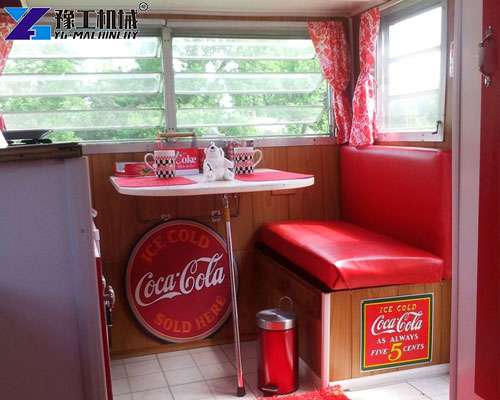 Inside YG coca cola vintage camper