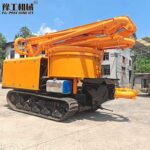 Crawler Concrete Mixer with Boom Pump Sold to U.S. mini crawler concrete mixer with boom pump