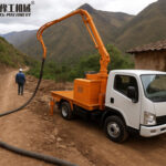 Peru small concrete pump truck site