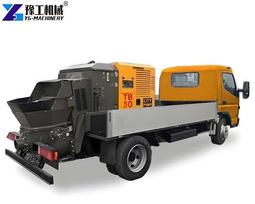 small concrete pump truck