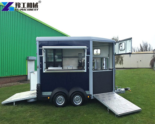 vintage horse trailer coffee bar