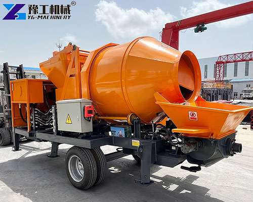 concrete mixer and pumping machine