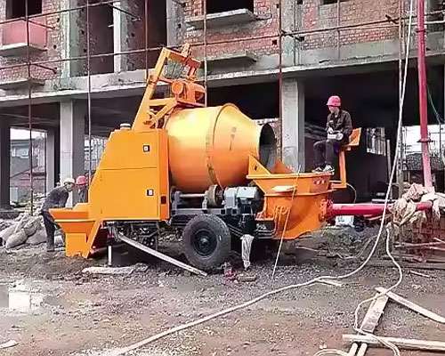 diesel concrete mixer with pump