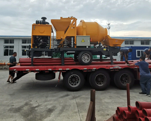 diesel concrete mixer with pump