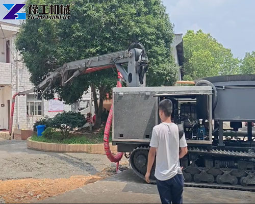 long boom concrete pump