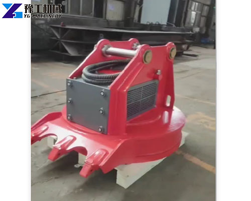 side view of hydraulic magnet for excavator