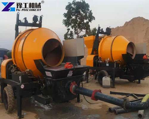 diesel concrete mixer machine construction site