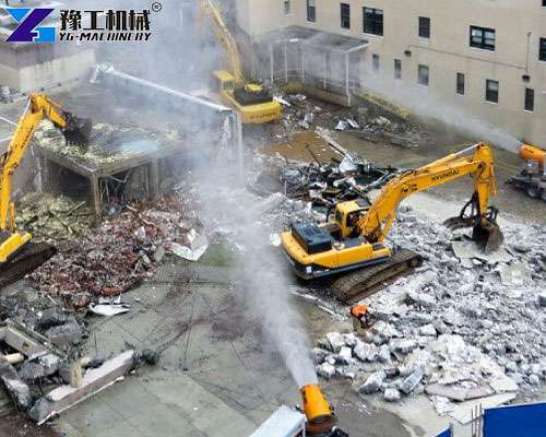 fog cannon for demolition dust control