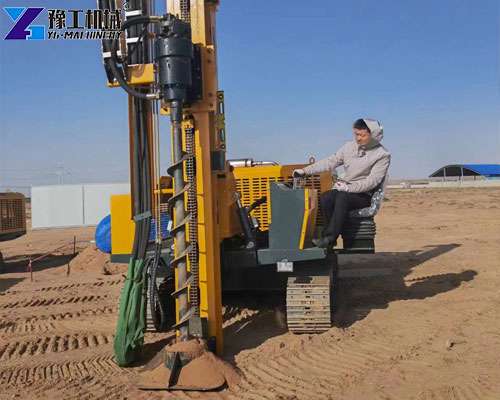hydraulic solar pile driving machine