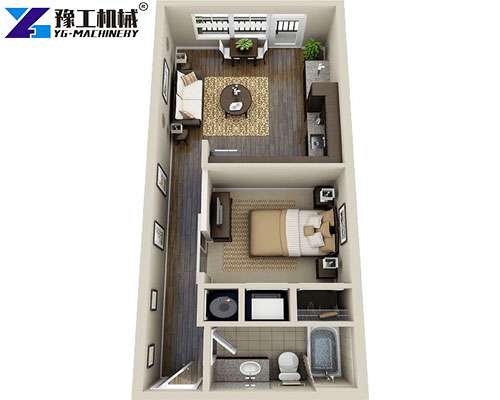 Interior design showcase of a 1 bedroom container home
