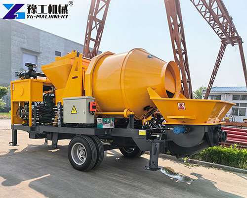 concrete mixer with pump machine