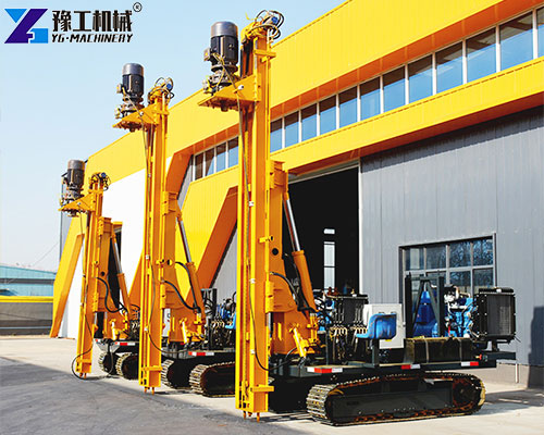solar pile driver machine